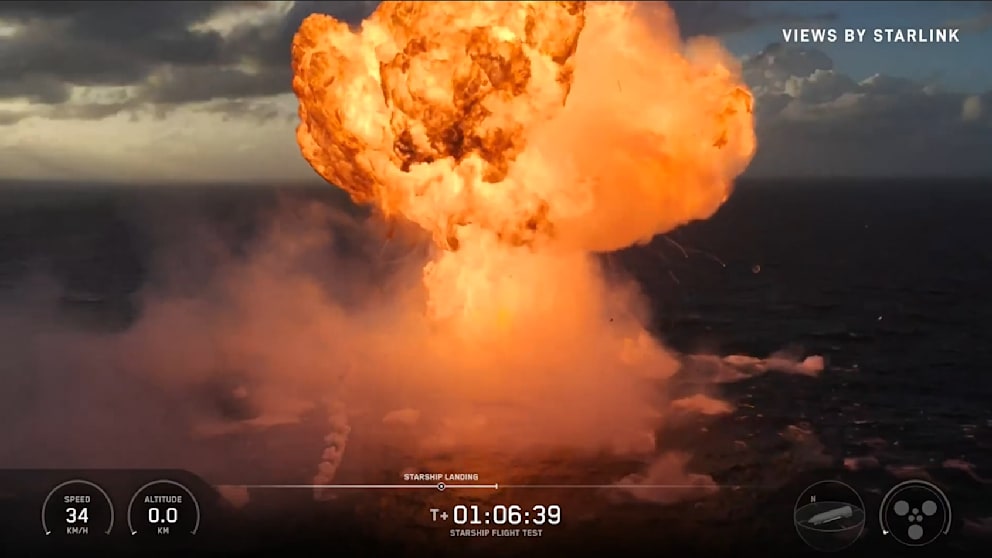 SpaceX testet Starship V3: Spektakuläre Explosion bei der Landung