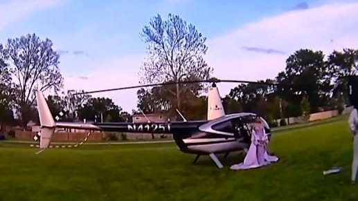 Helikopter statt Limousine: Eindrucksvoller Auftritt beim Abschlussball
