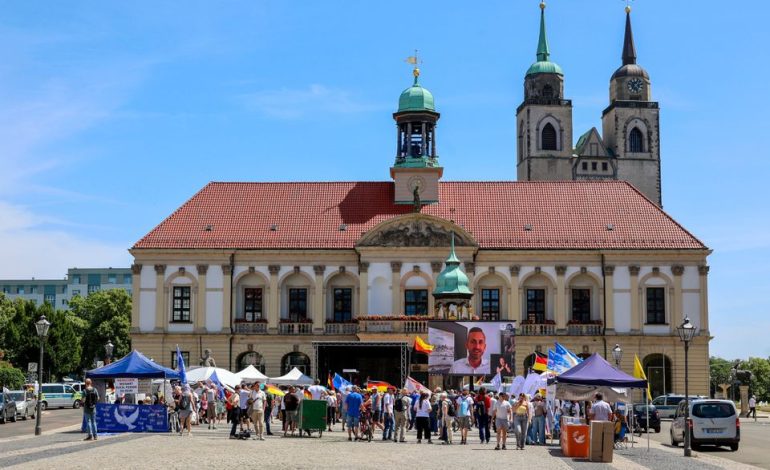AfD-Demonstration in Magdeburg: Angriff auf die Kirchensteuer