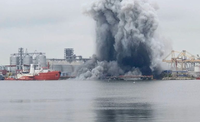 Seedrohnen-Explosion im Hafen von Konstanza
