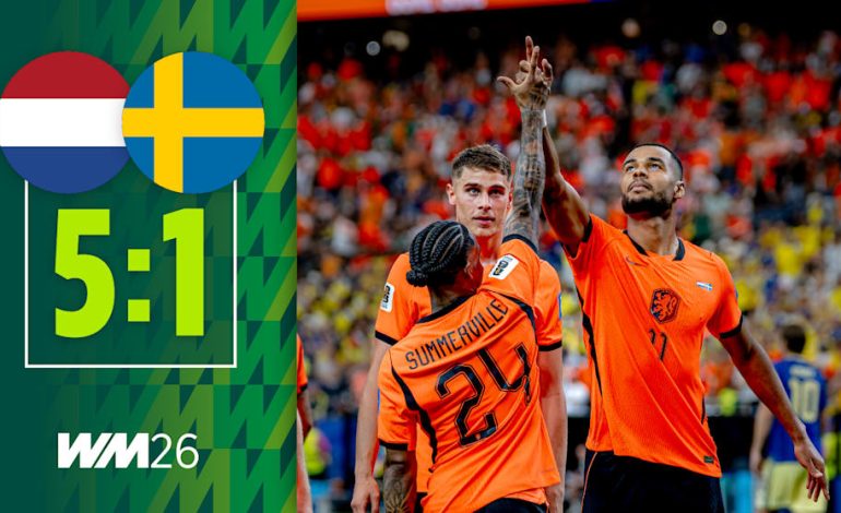 Oranje feiern Sieg gegen Schweden bei WM-Gruppenspiel