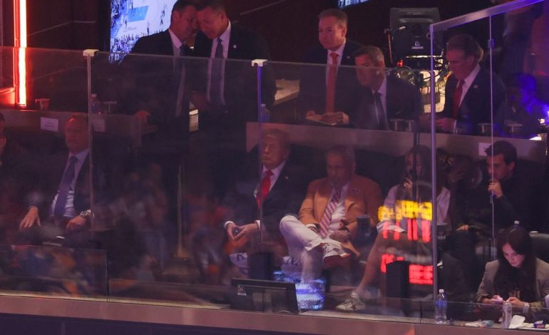 Donald Trumps Auftritt beim NBA-Spiel sorgt für Kontroversen