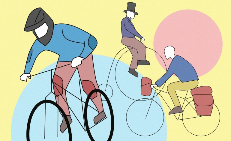 Typologie von Radfahrern und ihren Fahrrädern