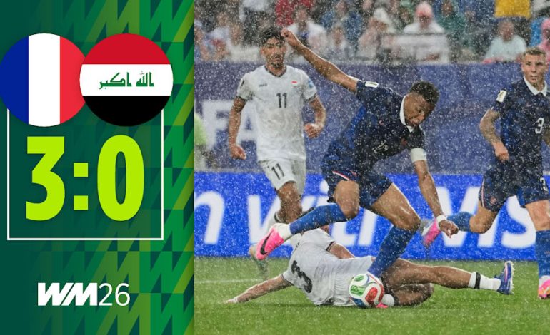 Frankreich siegt im bemerkenswerten Spiel gegen den Irak