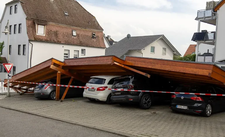 Schwere Gewitter im Südwesten Deutschlands verursachen Schäden