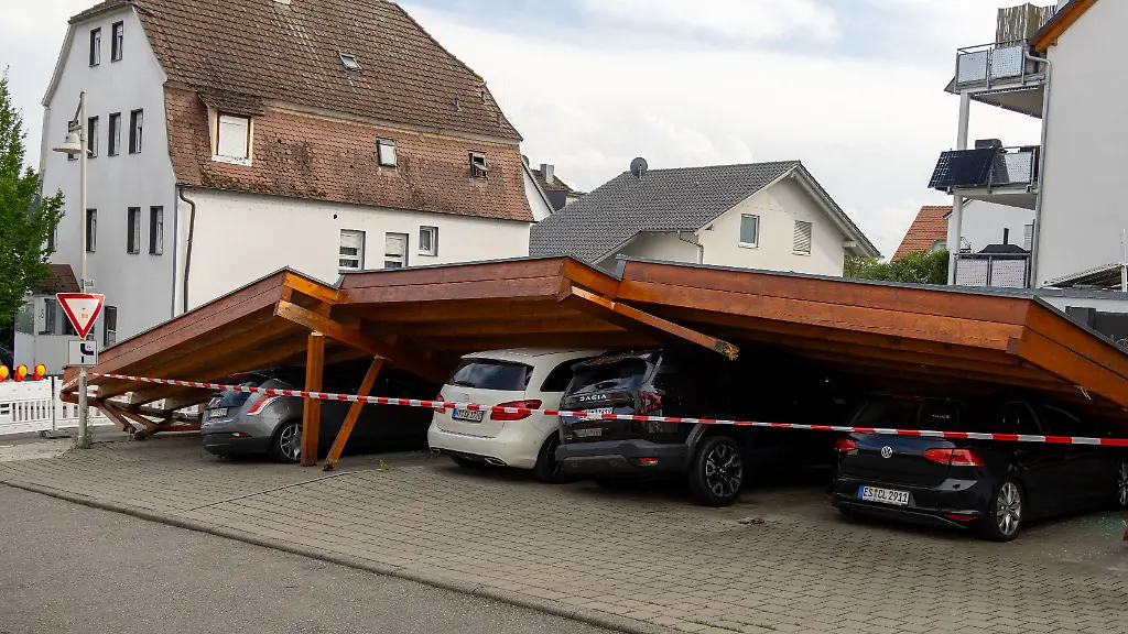 Schwere Gewitter im Südwesten Deutschlands verursachen Schäden