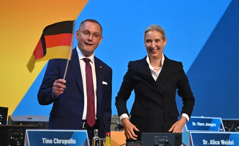 Parteitag der AfD in Erfurt: Weidel verbessert sich, Chrupalla verliert an Unterstützung