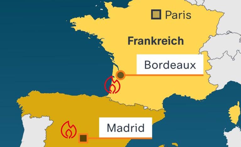 Verheerende Waldbrände in Frankreich und Spanien