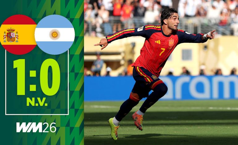 Spanien gewinnt den Titel nach hartem Kampf gegen Argentinien