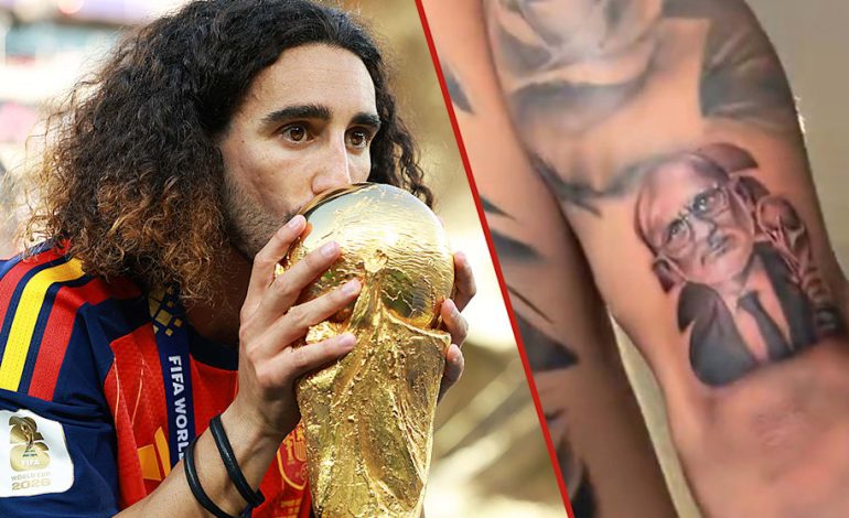 Handballspieler Marc Cucurella lässt sich Trainer tätowieren