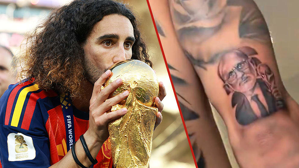 Handballspieler Marc Cucurella lässt sich Trainer tätowieren