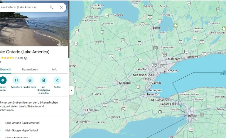 Google Maps reagiert auf Trumps See-Umbenennung