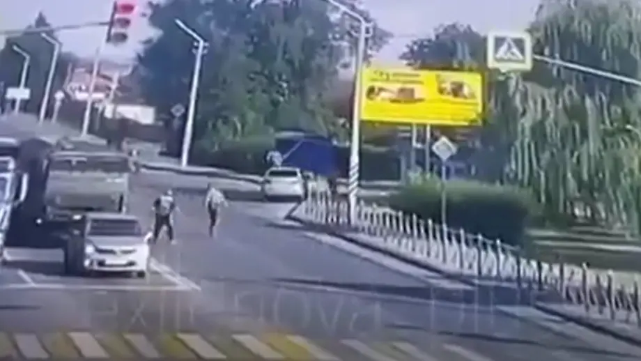 Russische Häftlinge während des Transports geflohen