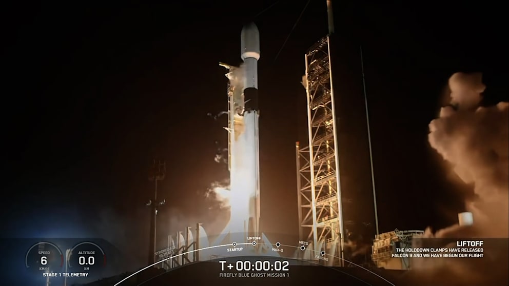 SpaceX-Rakete steuert auf Mond zu