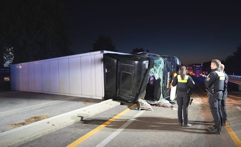 Schwerer LKW-Unfall auf der A1 bei Groß Ippener