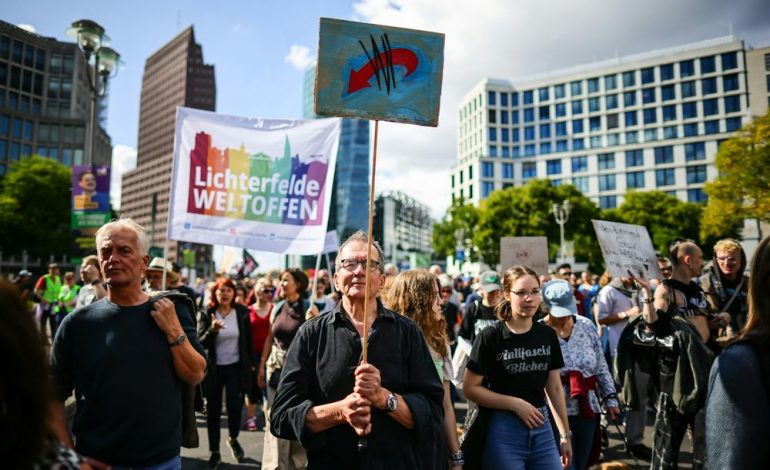 Proteste gegen Rechtsruck in Deutschland