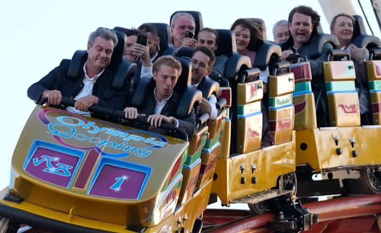Erfolgreiche Olympia-Wette: Söder und Krause auf dem Olympia Looping