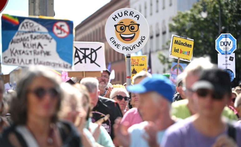Große Beteiligung bei der Demonstration in München gegen die AfD
