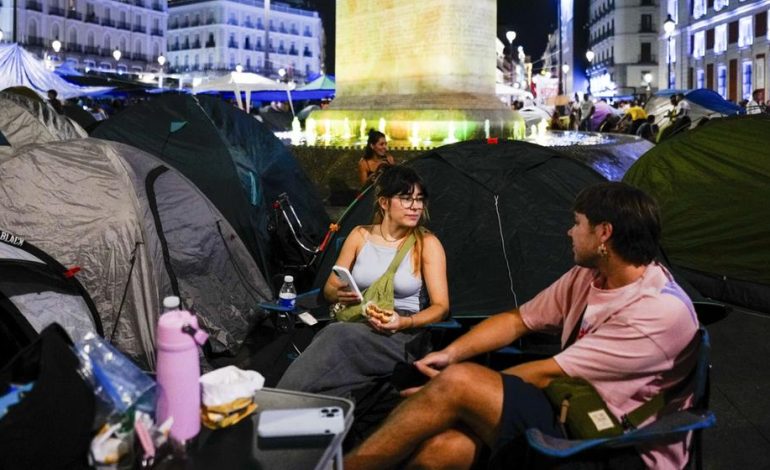 Proteste gegen Wohnungsnot in Madrid