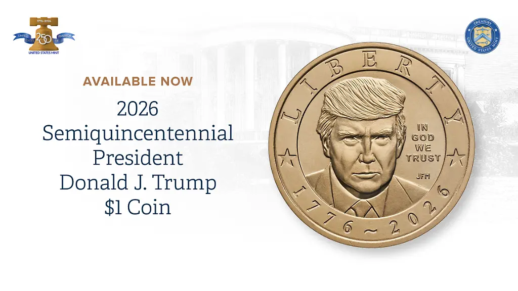 Goldener Trump-Dollar in Umlauf gebracht