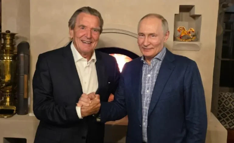 Kritik an Schröders Besuch bei Putin in Moskau