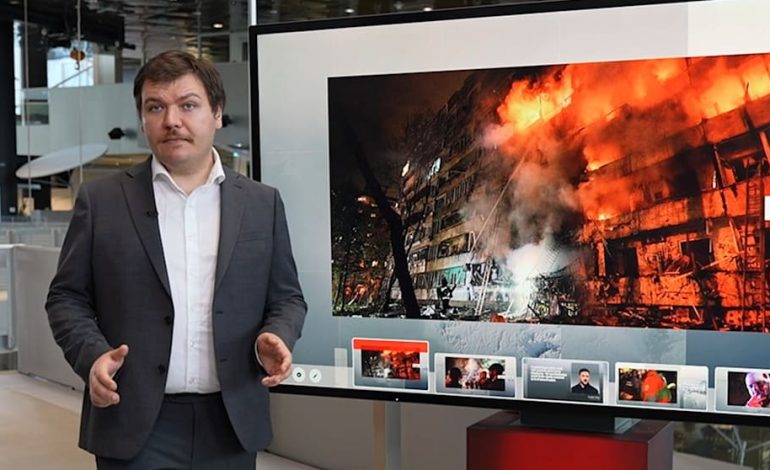 Auswirkungen der russischen Angriffe auf Kiew