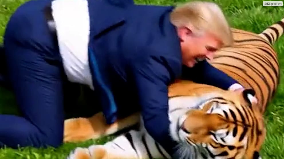 Trump und der Tiger: US-Präsident teilt kontroverses Video nach Angriff