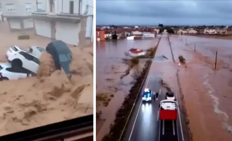 Überflutungen in Spanien: Drohnenvideos zeigen Ausmaß nach Regenfällen